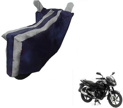 MOCKHE Two Wheeler Cover for Bajaj(Pulsar 150, Black, Silver)