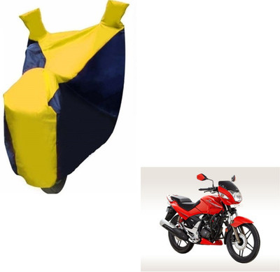 MOCKHE Two Wheeler Cover for Hero(CBZ, Black, Yellow)