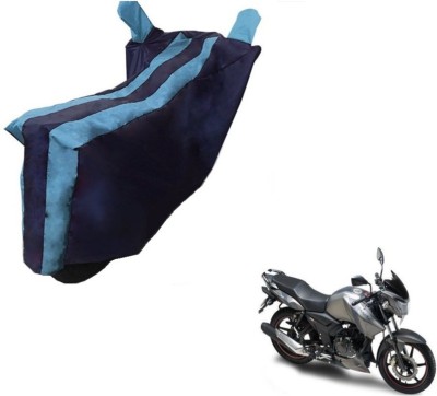 Flipkart SmartBuy Two Wheeler Cover for TVS(Apache, Black, Blue)