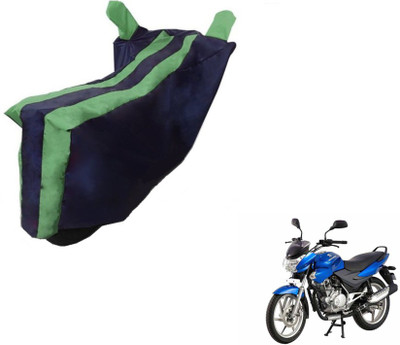 Flipkart SmartBuy Two Wheeler Cover for Bajaj(Discover 150 s, Black, Green)