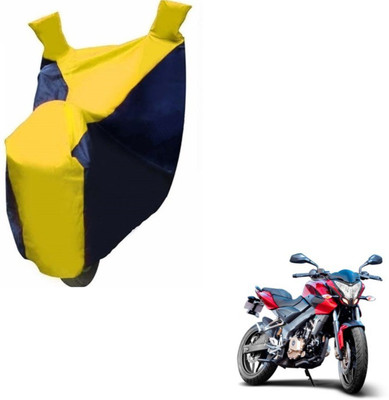 MOCKHE Two Wheeler Cover for Bajaj(Pulsar 200 NS DTS-i, Black, Yellow)