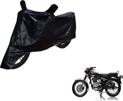 MOCKHE Two Wheeler Cover for Royal Enfield(Electra Delux, Black)