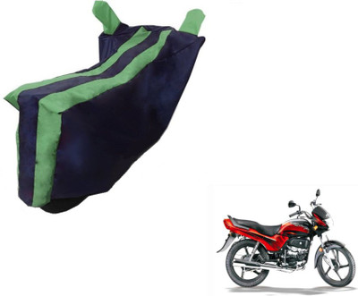 MOCKHE Two Wheeler Cover for Hero(Passion Plus, Black, Green)