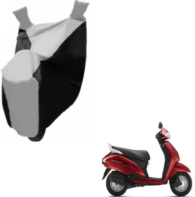 MOCKHE Two Wheeler Cover for Honda(Activa 125, Black, Silver)