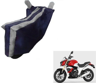 MOCKHE Two Wheeler Cover for Mahindra(Mojo, Black, Silver)