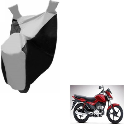 MOCKHE Two Wheeler Cover for Mahindra(Stallio, Black, Silver)