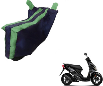 MOCKHE Two Wheeler Cover for Yamaha(Jog R, Black, Green)