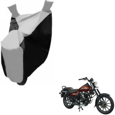 MOCKHE Two Wheeler Cover for Bajaj(Avenger 150 Street, Black, Silver)