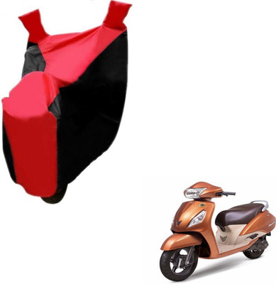 MOCKHE Two Wheeler Cover for TVS(Jupiter, Black, Red)