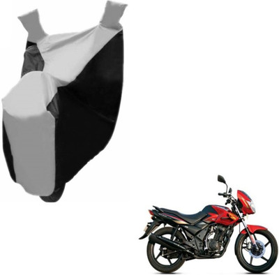 Flipkart SmartBuy Two Wheeler Cover for TVS(Flame DS 125, Black, Silver)