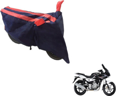 MOCKHE Two Wheeler Cover for Bajaj(Pulsar 220 DTS-i, Black, Orange)