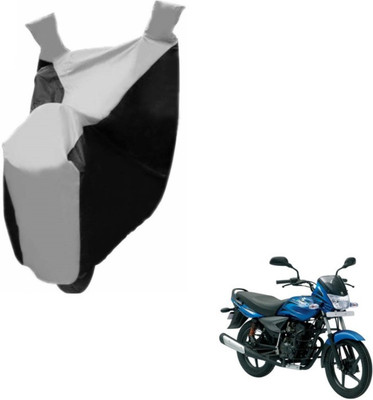MOCKHE Two Wheeler Cover for Bajaj(Platina, Black, Silver)
