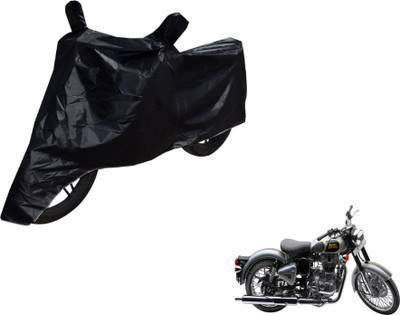 MOCKHE Two Wheeler Cover for Royal Enfield(Classic 500, Black)