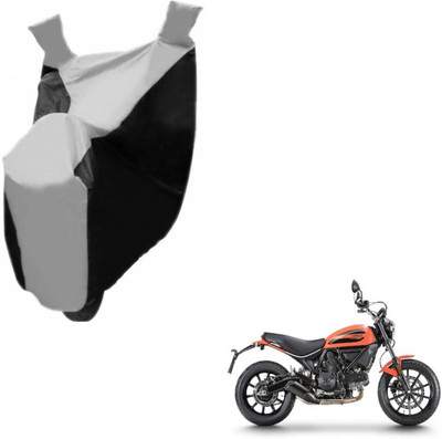 Flipkart SmartBuy Two Wheeler Cover for Ducati(Scrambler, Black, Silver)