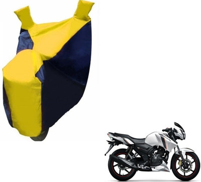 MOCKHE Two Wheeler Cover for TVS(Apache RTR 160, Black, Yellow)