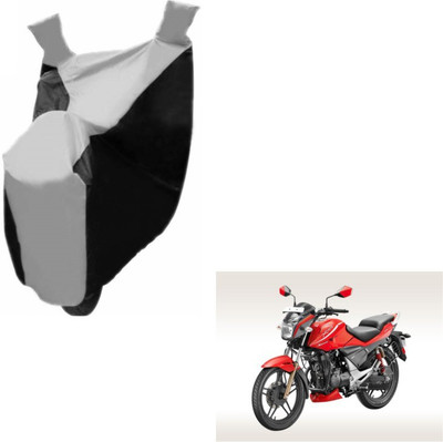 MOCKHE Two Wheeler Cover for Hero(Xtreme Sports, Black, Silver)