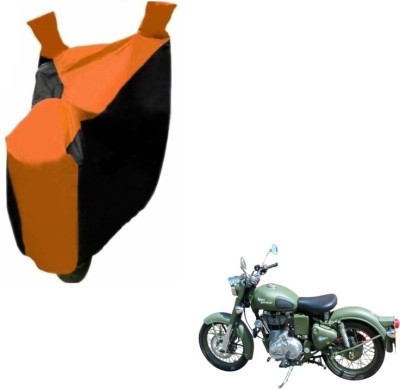 Flipkart SmartBuy Two Wheeler Cover for Royal Enfield(Battle, Black, Orange)