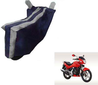 MOCKHE Two Wheeler Cover for Hero(CBZ, Black, Silver)