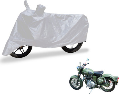 Flipkart SmartBuy Two Wheeler Cover for Royal Enfield(Battle, Silver)