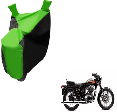 Flipkart SmartBuy Two Wheeler Cover for Royal Enfield(500, Black, Green)