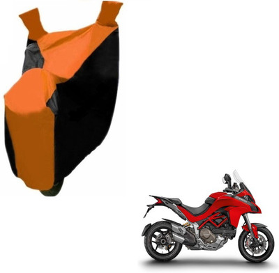 MOCKHE Two Wheeler Cover for Ducati(Multistrada, Black, Orange)