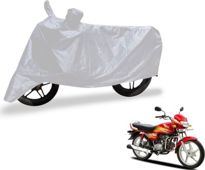 MOCKHE Two Wheeler Cover for Hero(HF Deluxe, Silver)