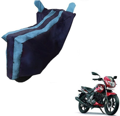 Flipkart SmartBuy Two Wheeler Cover for TVS(Flame SR125, Black, Blue)
