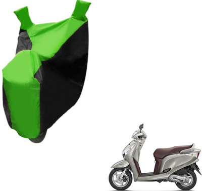 MOCKHE Two Wheeler Cover for Honda(Aviator, Black, Green)