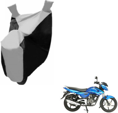 MOCKHE Two Wheeler Cover for Bajaj(Black, Silver)