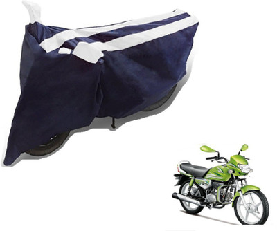MOCKHE Two Wheeler Cover for Hero(HF Deluxe, Black, White)