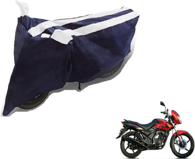MOCKHE Two Wheeler Cover for TVS(Flame DS 125, Black, White)
