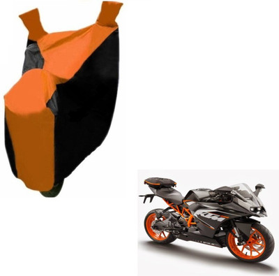 MOCKHE Two Wheeler Cover for KTM(RC 200, Black, Orange)