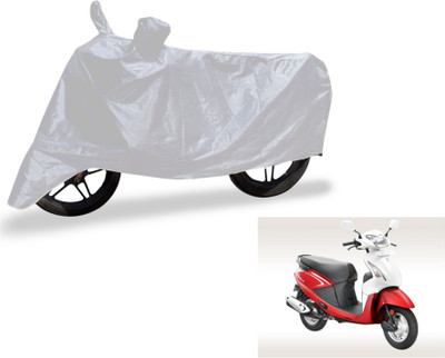 MOCKHE Two Wheeler Cover for Hero(Pleasure, Silver)