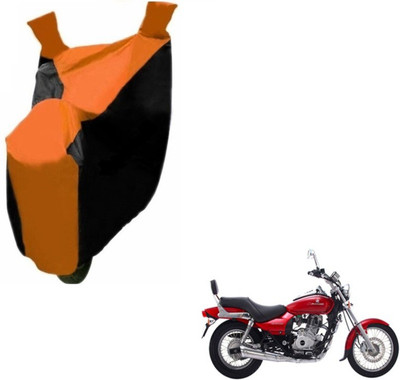 MOCKHE Two Wheeler Cover for Bajaj(Avenger 220 DTS-i, Black, Orange)