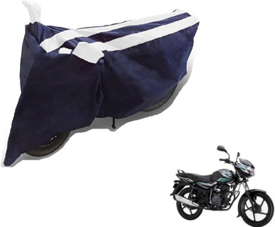 MOCKHE Two Wheeler Cover for Bajaj(Discover 100 DTS-i, Black, White)