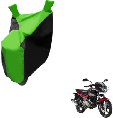 MOCKHE Two Wheeler Cover for Bajaj(Pulsar 180 DTS-i, Black, Green)