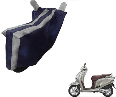 MOCKHE Two Wheeler Cover for Honda(Aviator, Black, Silver)