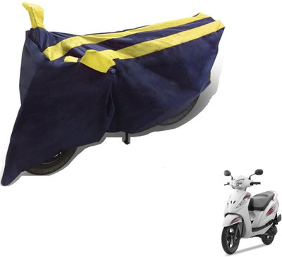 MOCKHE Two Wheeler Cover for TVS(Wego, Black, Yellow)