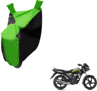 Flipkart SmartBuy Two Wheeler Cover for TVS(Star City, Black, Green)