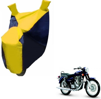 MOCKHE Two Wheeler Cover for Royal Enfield(Electra Delux, Black, Yellow)