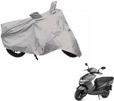 MOCKHE Two Wheeler Cover for Honda(Dio, Silver)
