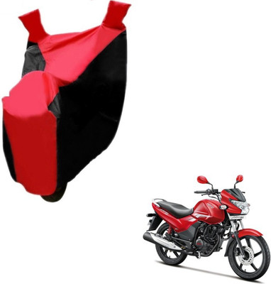 MOCKHE Two Wheeler Cover for Hero(Achiever, Black, Red)