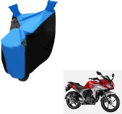 MOCKHE Two Wheeler Cover for Yamaha(Fazer, Black, Blue)