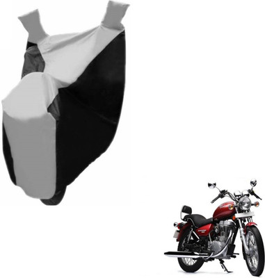 MOCKHE Two Wheeler Cover for Royal Enfield(Thunderbird 500, Black, Silver)