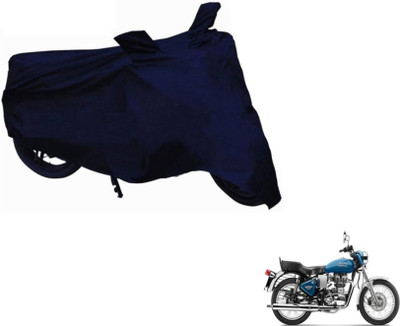 MOCKHE Two Wheeler Cover for Royal Enfield(Electra Delux, Blue)