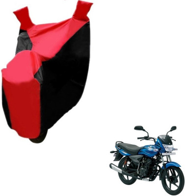 MOCKHE Two Wheeler Cover for Bajaj(Platina, Black, Red)