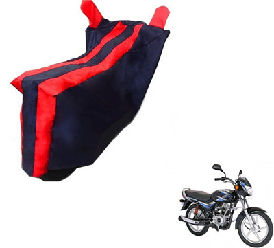 MOCKHE Two Wheeler Cover for Bajaj(CT100, Black, Red)