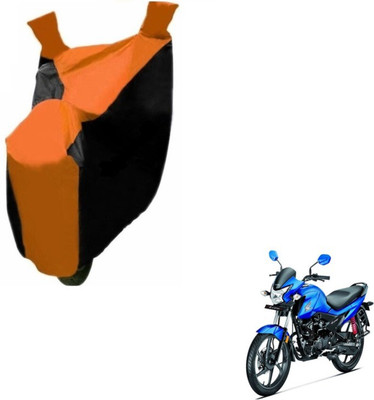 MOCKHE Two Wheeler Cover for Honda(Livo, Black, Orange)