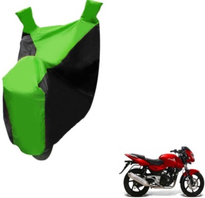 Flipkart SmartBuy Two Wheeler Cover for Bajaj(Pulsar RS 200, Black, Green)