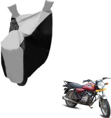 MOCKHE Two Wheeler Cover for Bajaj(Boxer, Black, Silver)